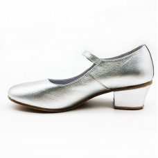 Туфли народные Variant серебро обтяжной каблук