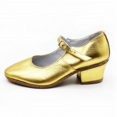 Туфли народные Variant золото обтяжной каблук