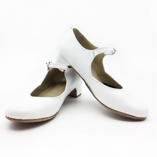Туфли для народного танца Башмачок №2 белые